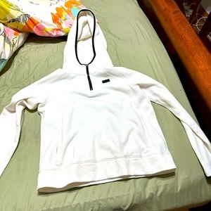 Abercrombie Half Zip White Hoodie